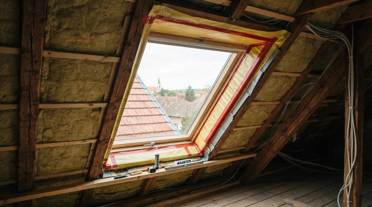 Tetőablak beépítése és cseréje: méret, burkolókeret, párazárás