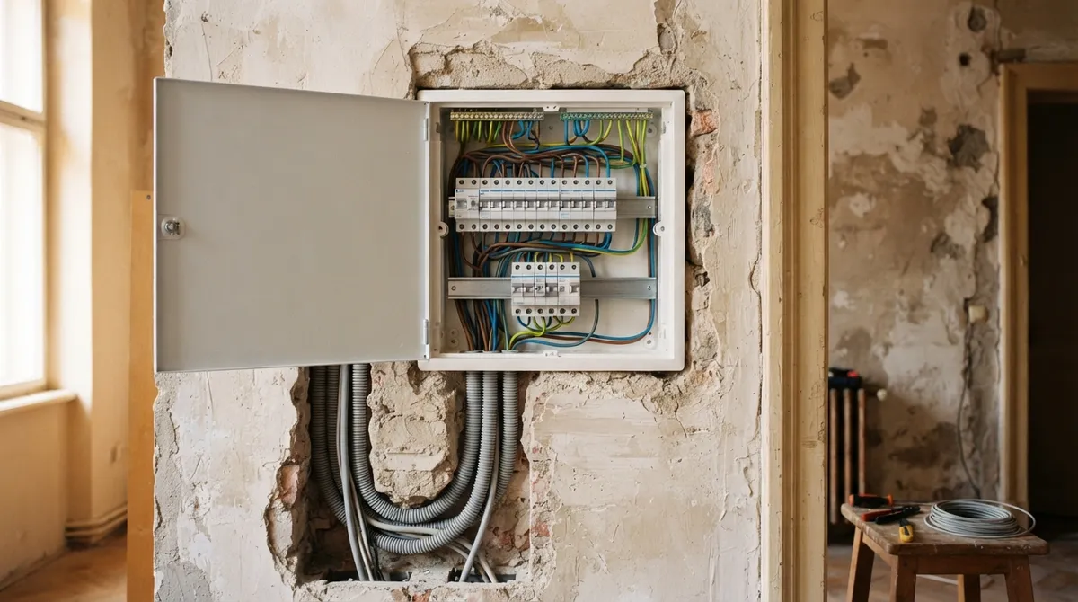 Elektromos hálózat felújítása régi házban, okosotthonra készen